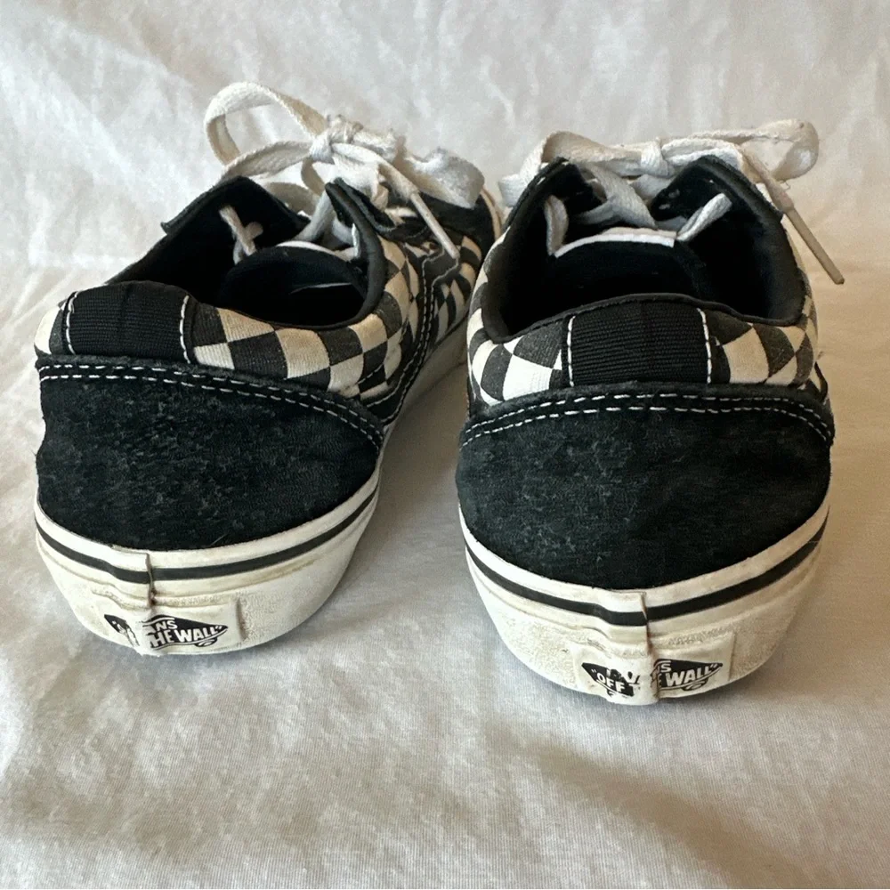 Vans Old Skool Checkers Black/White Kids Shoes Youth Size4.5 Off The Wall unisex